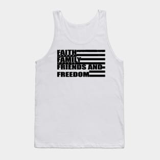 Faith Family Friends and Freedom American Flag Tank Top